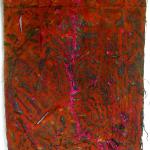 Paysage Noir-Magenta, 2006, Acrylic Lacquer Ink On Canvas, 22 x 15 in