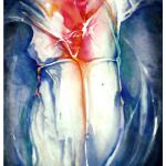 Transcendence, 1985, Watercolor & Oil On Paper, 30 x 22 in