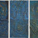 Winter Is A Time Of Life (V01-06), 1993, Acrylic Collage Silk Photos On Canvas, 6 x 9 ft incl All 6 Canvases