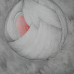 Heart Square Series #10(H12) 1979, Graphite Prismacolor On Paper, 30 x 22 in